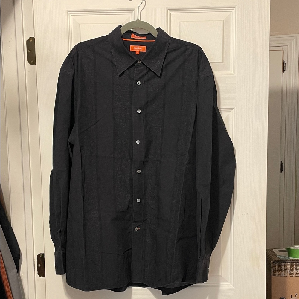 Faconnable Dark Button-Down Shirt - image 1
